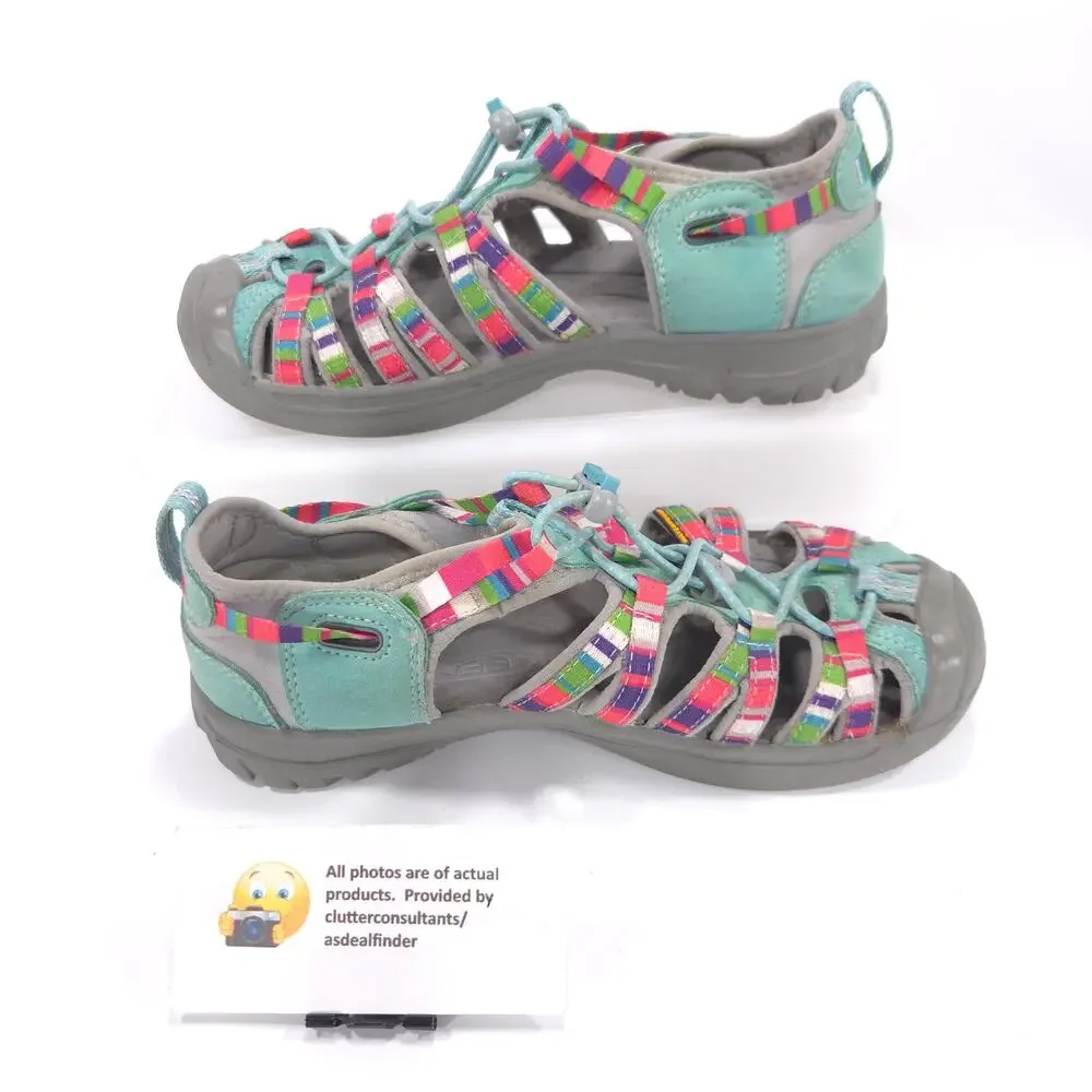 Keen Whisper Outdoor Adjustable Sandal Youth Girls Size 4 1014257 Green Multi